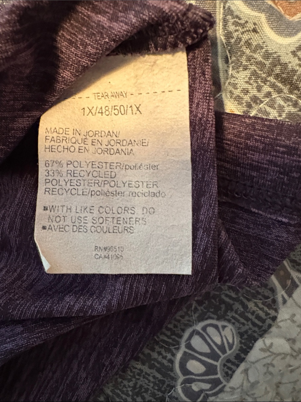 Women’s Under Armour Purple Heather V-Neck Tee 1X - Picture 5 of 5